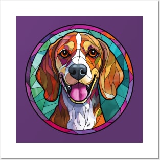 Stained Glass Beagle Posters and Art